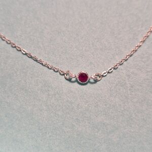 Handmade Silver Bracelet With Red cz